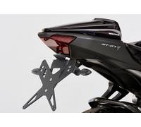 Kit de porte-plaques PROTECH comprenant le réflecteur et la plaque légère acier inoxydable/aluminium enduit de poudre noir, noir