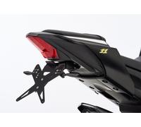 Kit de porte-plaques PROTECH comprenant le réflecteur et la plaque légère acier inoxydable/aluminium enduit de poudre noir, noir