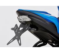 Kit de porte-plaques PROTECH comprenant le réflecteur et la plaque légère acier inoxydable/aluminium enduit de poudre noir, noir