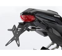 Kit de porte-plaques PROTECH comprenant le réflecteur et la plaque légère acier inoxydable/aluminium enduit de poudre noir, noir