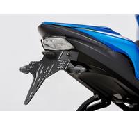 Kit de porte-plaques PROTECH comprenant le réflecteur et la plaque légère en acier inoxydable enduit de poudre noir, noir