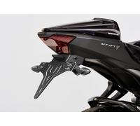 Kit de porte-plaques PROTECH comprenant le réflecteur et la plaque légère en acier inoxydable enduit de poudre noir, noir