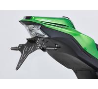 Kit de porte-plaques PROTECH comprenant le réflecteur et la plaque légère en acier inoxydable enduit de poudre noir, noir