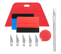 Kit de Pose de Papier Peint Lisse, Outil de Film Auto, 110 G | Acier, Alliage D’aluminium et ABS, Poignée Ergonomique, Bords Traités, pour Film de Protection et Papier Adhésif