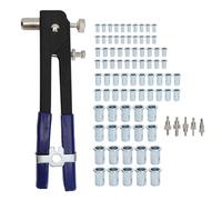 Kit de pose de rivets écrou 86 pièces en acier allié avec pistolet et boîtier de rangement pour bricolage maison ou atelier