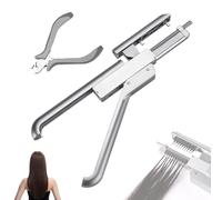 Kit de pose d'extensions de cheveux, outil pour extensions de cheveux humains avec 10 broches sans trace, machine à extensions invisibles et sans couture, application complète en 20 minutes