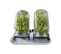 Kit de pot de germination, récipient de culture pour germes sans terre - Pots de germination avec couvercles - pour jardiniers, débutants, fermiers, végétariens, maison, cuisine, appartement, rebord