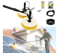 Kit de poteaux alimentés en Eau, Machine électrique de Nettoyage de Panneaux photovoltaïques, Vitesse 330tr/min,for fenêtres, Panneaux solaires, Voitures, camions et toits(7.5m)
