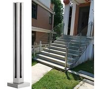Kit de poteaux de balustrade en verre et acier inoxydable 304 - Système de main courante durable pour intérieur/extérieur - Installation facile (Saphir, hauteur 145 cm) - Solution de sécurit
