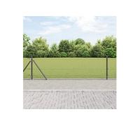Kit de poteaux de clï¿½ture 2 piï¿½ces Gris Acier 10 x 0.5 m 3352506