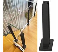Kit de poteaux de garde-corps carrés en acier inoxydable 304 pour couloir intérieur et système d'installation de panneau en acier inoxydable pour intérieur