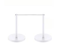 Kit de poteaux de guidage, poteau de sécurité avec cordon élastique de 5 mètres, ensemble de barrières basses pour musées et galeries d'art, montage facile par connexion.(White,8PCS)