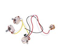 Kit de potentiomètre de guitare Jazz Bass Câblage du câblage 1 Volume 2 Tone 250k Potentiomètres avec Jack pour les améliorations et réparations de la guitare électrique