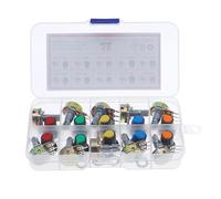 Kit de potentiomètre simple WH148, 10 pièces, boîte B1K/B2K/5K/10K/20K/50K/100K/500K/1M avec boutons, ensemble, écrous d'arbre Capacitance Meters