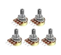 Kit de potentiomètres linéaires coniques WH148, 5 pièces, B1K, B2K, B5K, B10K, B20K, B50K, B100K, B250K, B500K, B1M, arbre de 15 mm, 3 broches avec écrous et rondelles(5K Ohm)