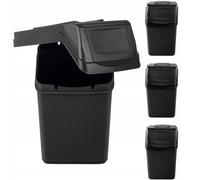 Kit de poubelles KADAX, noir 4 x 25 L