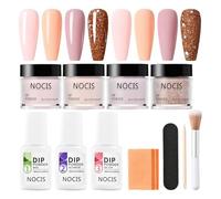 Kit de poudre à ongles 4 couleurs pour nail art pour la maison le salon le bricolage finition brillante ou givrée avec base et top coat activateur pour femmes