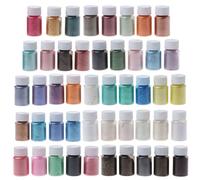 Kit De Poudre De Mica Brillante 47 Couleurs Pigments Résine Époxy Colorant Maquillage Bain Bombe Savon Bougie Fabrication De Poudre Pigment Kit