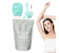 Kit de poudre d'épilation pour le corps, sans douleur et instantané pour les jambes et un corps lisse, ingrédients naturels, avec exfoliant pour femmes, hommes, maison, voyage, voyage