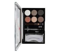 Kit de Poudre pour Sourcils Brosse, Pochoir ABS Portable | Maquillage pour Femmes, Texture Délicate, Usage à Domicile, Léger et Pratique pour Sourcils