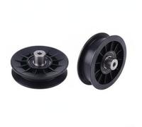 Kit de poulie de courroie trapézoïdale pour tondeuse à gazon AM134501 AM134502 en métal de rechange pour modèles John-Deere X310 X320 X330 X384, 2 pièces Noir