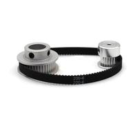 Kit de poulie de distribution GT2, 60 dents, rapport de réduction 20 1:3, largeur 6mm, roue de tension synchrone 2GT-20T B6.35mm, 1 pièce(2GT-60T B6.35mm,Belt 280mm)
