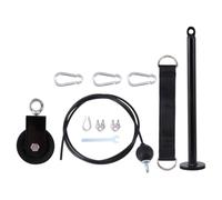 Kit de Poulie D'entraînement en Métal Noir, Système à Monter Soi-même | Installation Simple, Usage Facile, Service Robuste, Exercice Complet, Accessoire Musculation, Accessoires Multi-gym