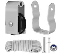 Kit de poulie d'extension d'échelle télescopique de 12,2 m et kit de poulie AC30-2 - Corde d'extension de rechange résistante à l'usure pour poulie