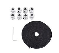 Kit de poulies de distribution 2GT, pièces d'imprimante 3D usinées en alliage d'aluminium de haute qualité, avec courroie en caoutchouc de 5 mètres, largeur de 6 mm, 8 poulies et