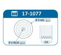 Kit de poulies, vilebrequin IJS GROUP 17-1077