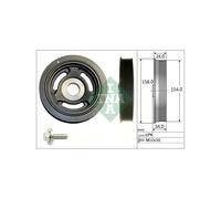 Kit de poulies, vilebrequin INA 544 0104 20