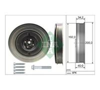 Jeu de poulies damper INA 544 0504 20