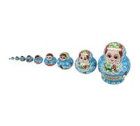 Kit de poupées de nidification faites à la main pour filles, 10 pièces, Babushka russe matrioshka, cadeau d'anniversaire pour enfants, ornements de noël