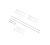 Kit de pour 3 étagères avec consoles et supports muraux Jagmet, longueur 280mm, Acier, Peint en blanc