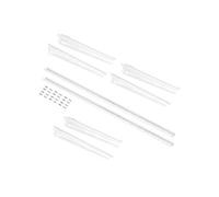 Emuca Kit de fixation murale et supports d'étagères Jagmet 380 mm acier peint blanc