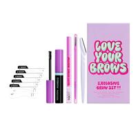 Kit de pour sourcils, kit de crayons à sourcils | Kit de pour les yeux et les sourcils, 10 pièces, résistant à la casse | Le kit de comprend un mascara, une carte à sourcils et une crème à sourcils