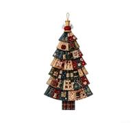 Kit De Pour Suspension pour porte Sapin Noël Patchwork DIY 1.4m Motifs | Feuille De Plastique Pour Débutants Motifs Ange Patriotiques Usage pour intérieur Hauteur Marquante