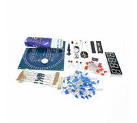 Kit de pratique à souder électronique pour débutants - Minuteur numérique avec boîtier transparent, alimentation USB 5 V, 90 x 90 x 23 mm, rouge/bleu/vert (bleu)