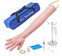 Kit de Pratique de Phlébotomie-Duoku-Bras D'entraînement à la Ponction Veineuse IV à Haute Simulation-1 Flacon Suspendu 1 Seringue