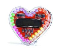 Kit de pratique de soudage LED RGBS en forme de cœur - Projet d'artisanat électronique pour étudiants - Apprentissage STEM et cadeau de vacances - Facile à assembler - Kit de pratique de soudure