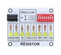 Kit de pratique de soudure à LED Ohms - Résistance - Planche d'apprentissage électronique - Enseignement en laboratoire - Ensemble de pratique du droit