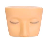 Kit de pratique d'extension de cils, kit de formation d'extension de cils pour débutants, ensemble de têtes de mannequin de cils avec fournitures de cils d'entraînement (Peau jaune)