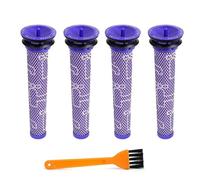 Kit de préfiltres et de post-filtres, accessoires compatibles avec les aspirateurs sans fil Dyson V7 et V8 Absolute Animal. Filtre de rechange.(4 Pre Filter)