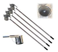 Kit de prélèvement d'échantillons d'eau en acier inoxydable pour bassin Deep Lakes Streams avec tasse de 1000 ml et tiges extensibles
