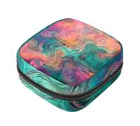 Kit de première période avec lignes énigmatiques abstraites pour filles, protège-slips hygiéniques, porte-serviettes hygiéniques avec fermeture éclair, organiseur de sac de serviettes hygiéniques