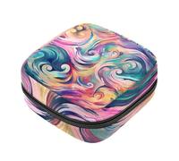 Kit de première période de texture de tourbillons énigmatiques pour filles, porte-serviettes hygiéniques, porte-serviettes hygiéniques avec fermeture éclair, porte-serviettes hygiéniques