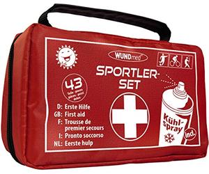 Kit de premiers secours de sport - Avec spray à glace - Pour les blessures sportives - Football, athlétisme, cyclisme, tennis, arts martiaux, ski, gymnastique