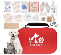 Kit de Premiers Secours Pour Chien,84 Pièces,Trousse de Secours Chien Pour Les Soins à La Maison et Pour Les Urgences en Voyage en,Compact et Portable