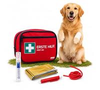 Kit de premiers secours pour chien et chat - 23 pièces - Avec instructions de premiers secours d'urgence - Pharmacie de voyage pour chien et chat - Produits de santé pour chien