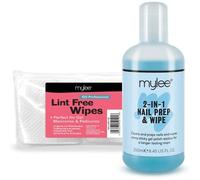 Kit De Préparation & Nettoyage Ongles Gel, Nail Prep & Wipe 250 Ml + 100 Lingettes Non Pelucheuses Pour Vernis Gel Uv & Le[YG1468]